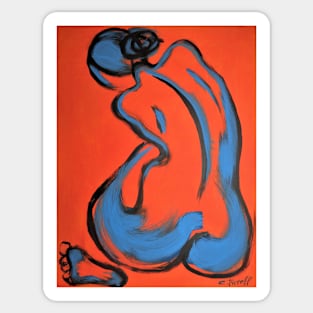 Abstracted Orange Nude Sticker